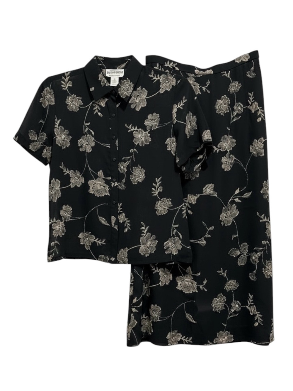 Pendleton Vintage 2 Piece Button Up Blouse Midi Skirt Set Women’s Medium
